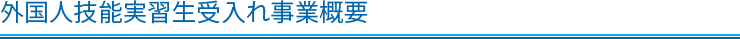 外国人技能実習生受入れ事業概要